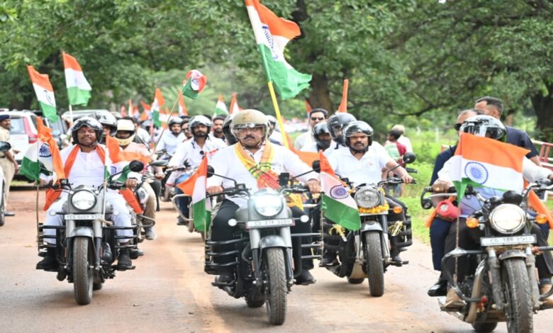 Deputy Chief Minister Vijay Sharma arrived in Dantewada on the second day of the Tiranga Yatra.
