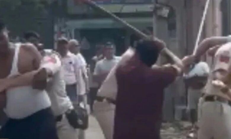 People angered by the seizure of their bikes attacked police personnel.