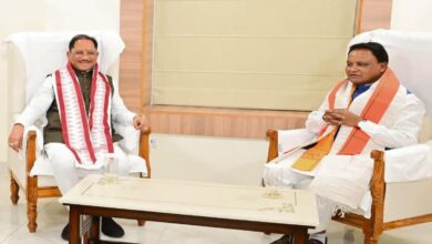 CM Sai meets Odisha CM Majhi; deliberations held on development.