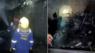 Massive fire breaks out at disputed jewelry shop; losses worth lakhs.