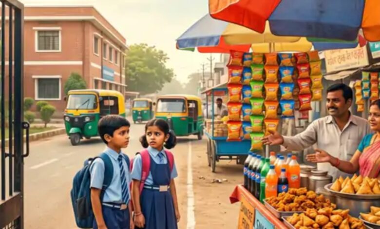 Rules regarding junk food within a 50-meter radius of schools will be tightened.
