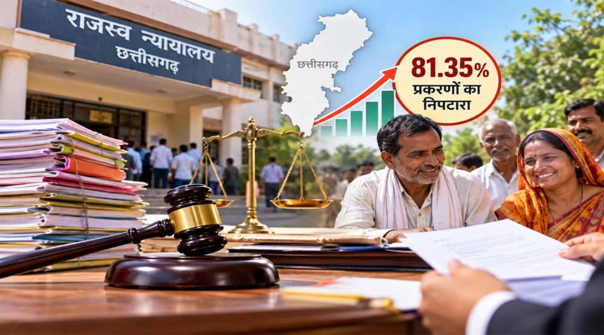 Expedited disposal of revenue cases: 81.35% of cases resolved in Chhattisgarh.