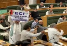 Demand for CEC's resignation in J&K Assembly; Congress creates an uproar.