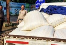 Illegal transport of PDS rice: Truckload intercepted by Dial-112; Food Department investigating.