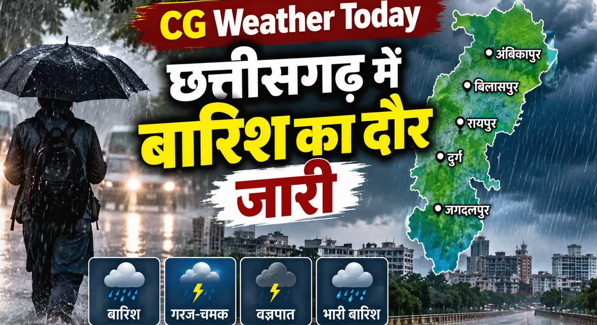 Heavy rain alert for Chhattisgarh for two days; winds to blow at 50 kmph in south-central regions.