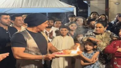 Salman Khan performed Aarti in reverse, sister Arpita interrupted him.
