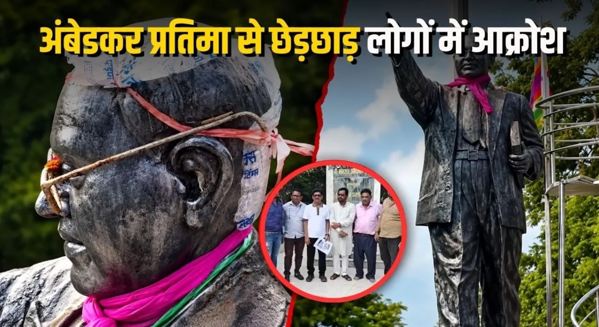 Desecration of Ambedkar statue