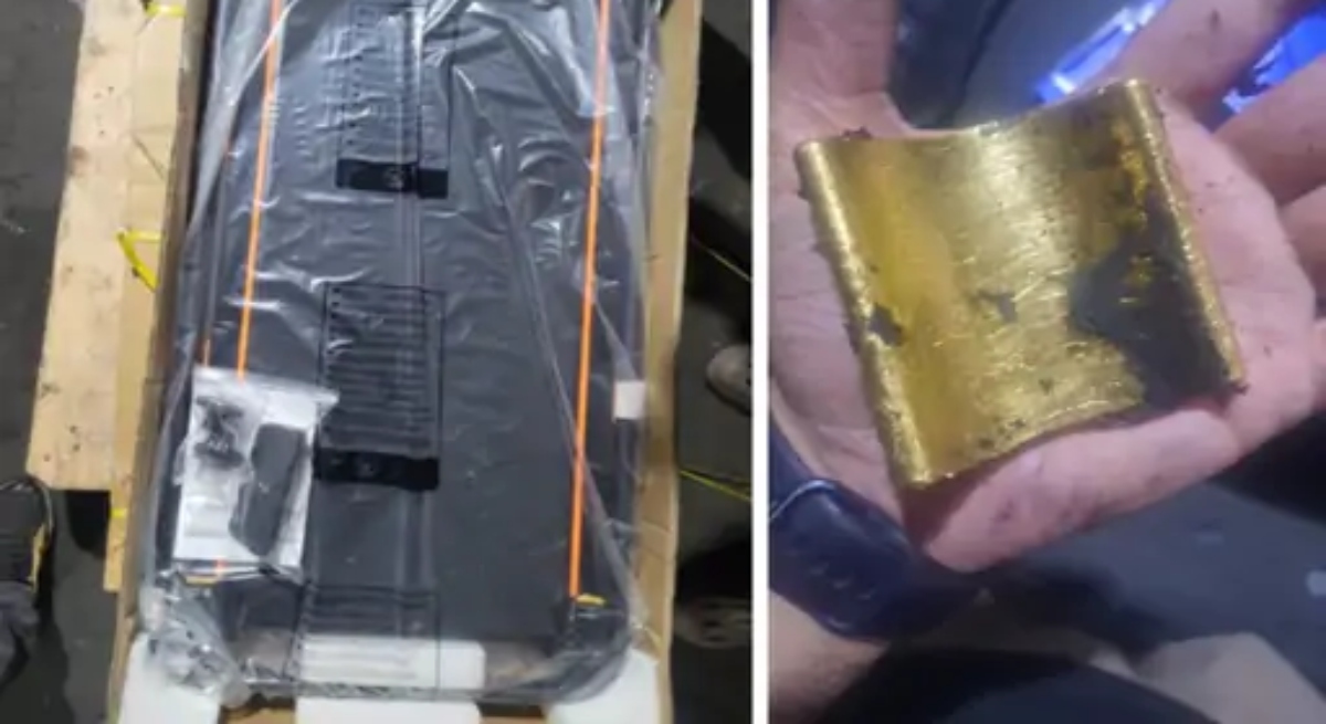 Gold worth ₹1.10 crore, concealed inside a treadmill, seized; two arrested, including a Chinese national.