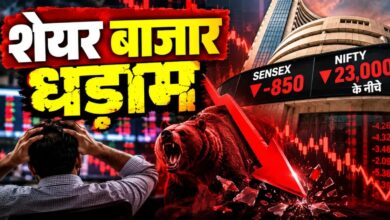 Sensex and Nifty crash as soon as the market opens.