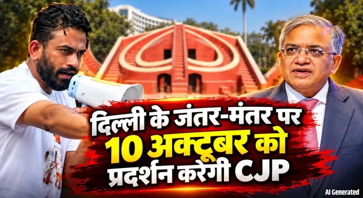 CJP to stage a protest at Jantar Mantar on October 10.