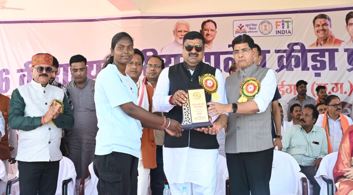 State-level school sports competition kicks off in Sarangarh.