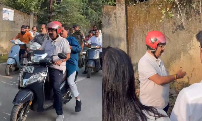 Deputy CM Arun Sao came out on a scooter