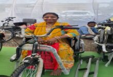 Receiving a motorized tricycle has made the journey easier for Vandevi.