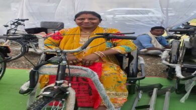 Receiving a motorized tricycle has made the journey easier for Vandevi.