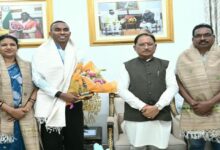 Asian Games bronze medalist Animesh Kujur met with CM Sai