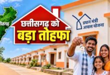 Over 1.3 million families in Chhattisgarh have received permanent houses; a target has been set for 3.65 lakh new homes.