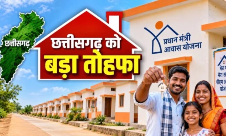 Over 1.3 million families in Chhattisgarh have received permanent houses; a target has been set for 3.65 lakh new homes.