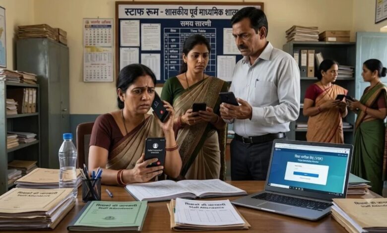 Teachers in Chhattisgarh targeted by cyber fraudsters: Scammers pose as police inspectors to issue threats; data leak via VSK app suspected.