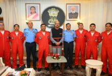 Air Officer Commanding Nanda Kumar Bala met with Governor Ramen Deka.