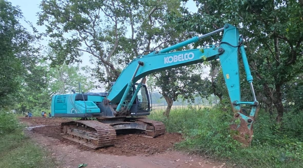 Development gains momentum in Bastar following the eradication of Naxalism; road construction begins in Bade Bodal.